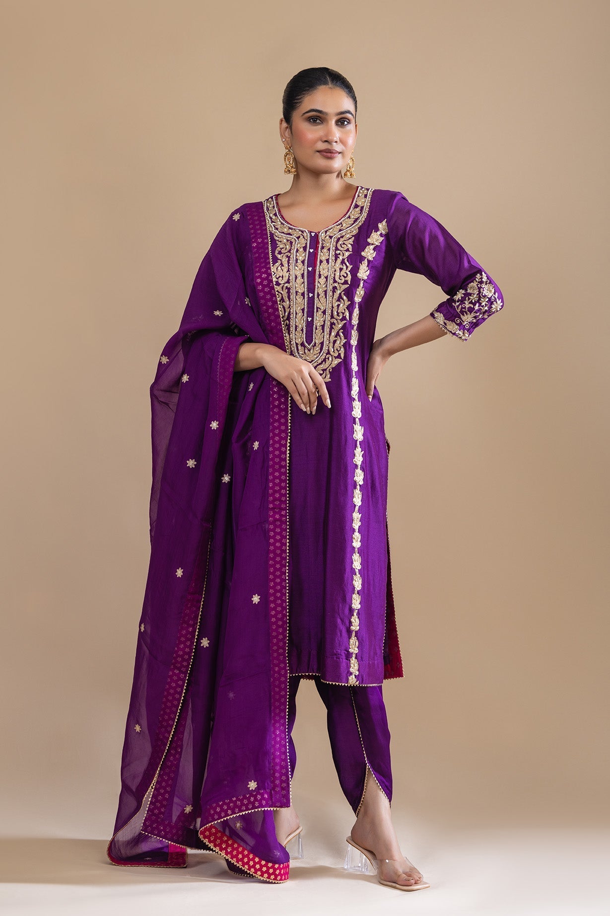 Kasturi Sparsh Kurta Dhoti Set
