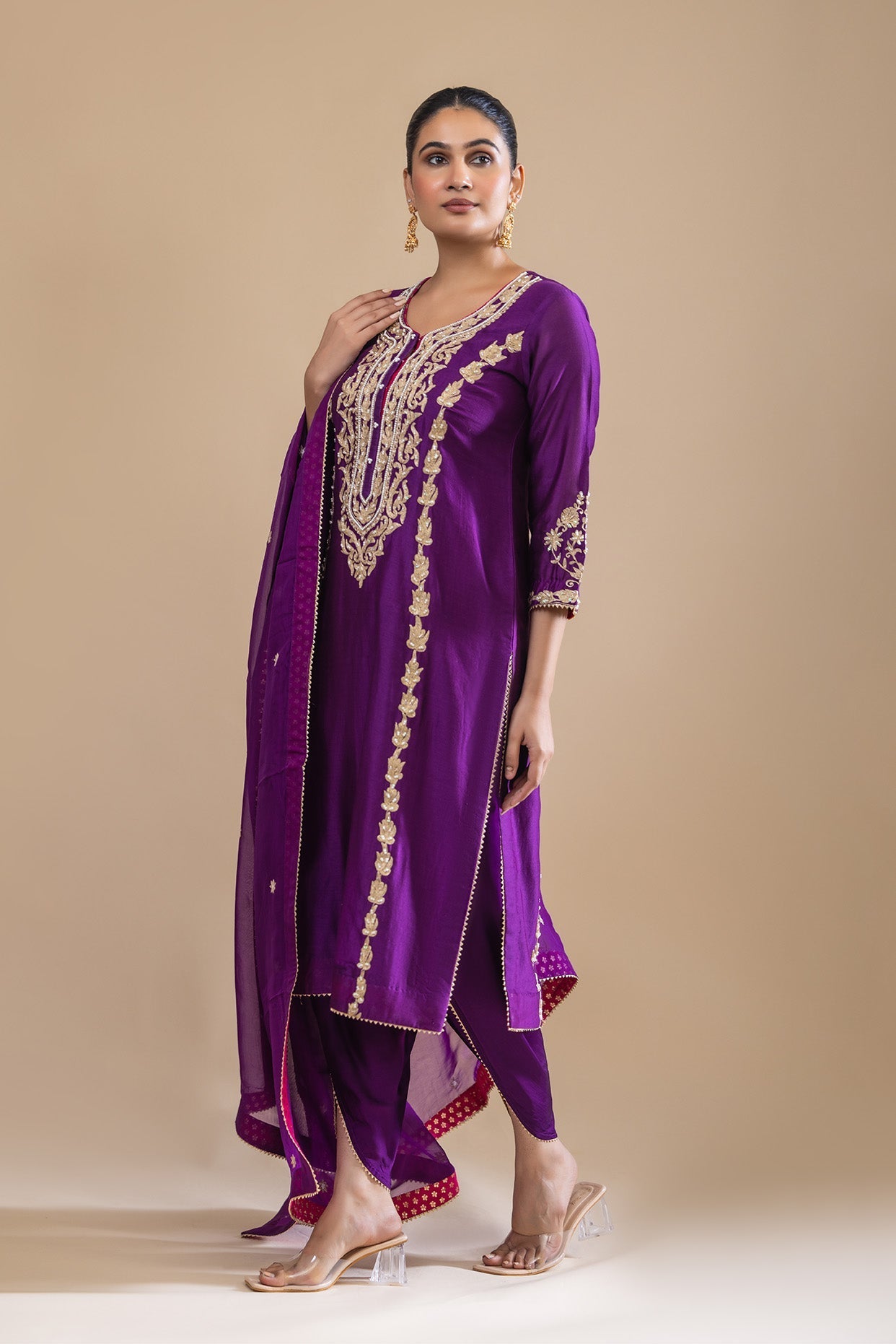 Kasturi Sparsh Kurta Dhoti Set