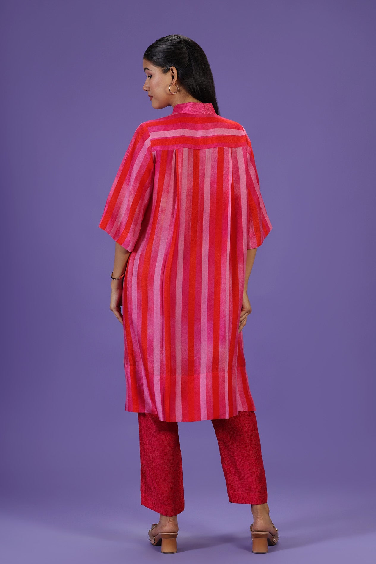 Fiery Grace Middle length Kurta set