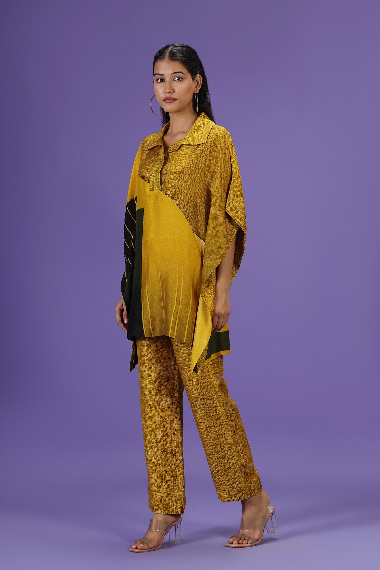 Golden Mirage Short Kaftan set